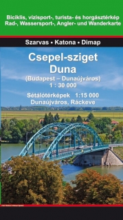 Csepel-sziget vízitúra térkép